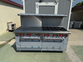 American Range AR-36G-6B 72" 6 Burner Gas Range w/ Griddle & (2) Standard Ovens