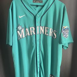 Seattle Mariners Mariner MLB Baseball Jersey All star  Large