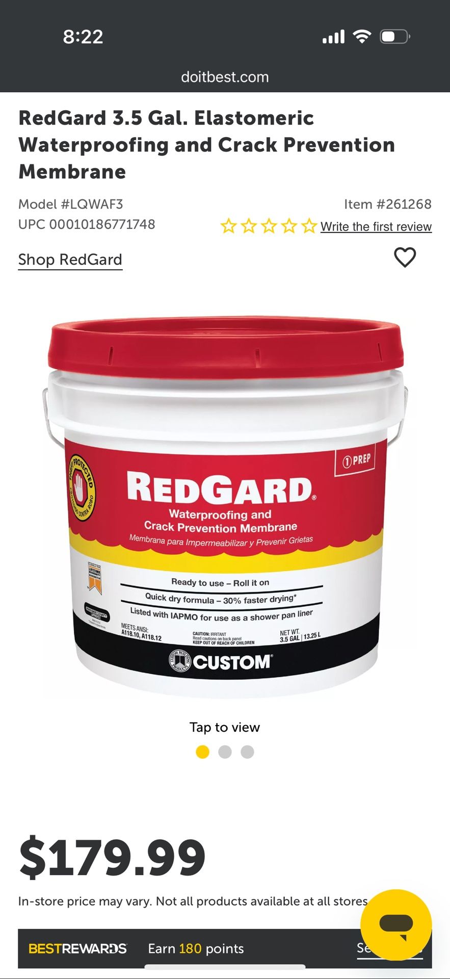 Waterproofing Redgard