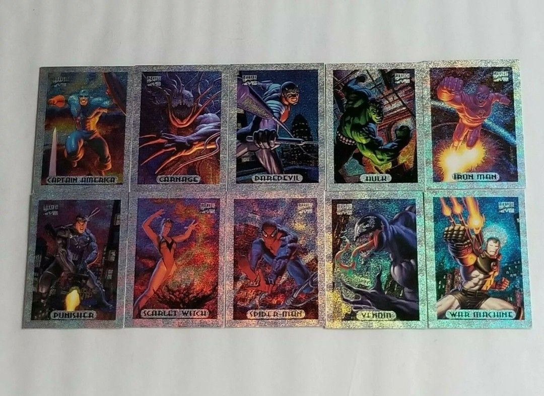 Marvel Hologram Cards Complete Set