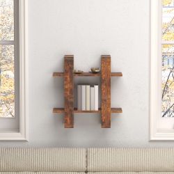 Floating wall shelf, rustic style.