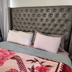 Ashley King Size Upholstered Bed Frame