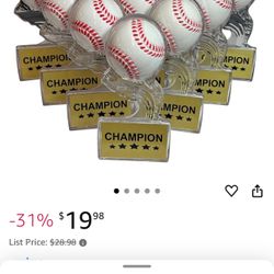 Express Medals (Pack of 10 5.5 Inch Clear Acrylic Raised Ball Baseball Champion Trophy Awards Trophies Award Awards Kids T-Ball Tee Ball T