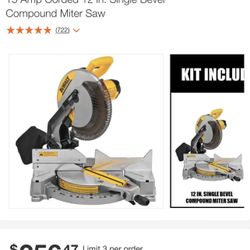 Compound  Miter Saw 12" Dewalt