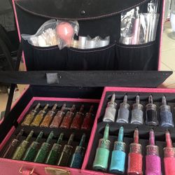 New Case Of 48 Colors Of Glitter Tattoo With Accessories. From DIAMOND / Japan Reduced 