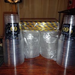 60th Birthday Party Supplies Drinking Cups Black And Gold 
