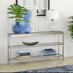Silver & Glass 55" Console Table
