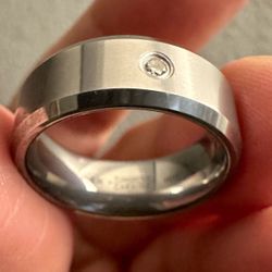 Mens TRITON Tungsten Diamond Ring