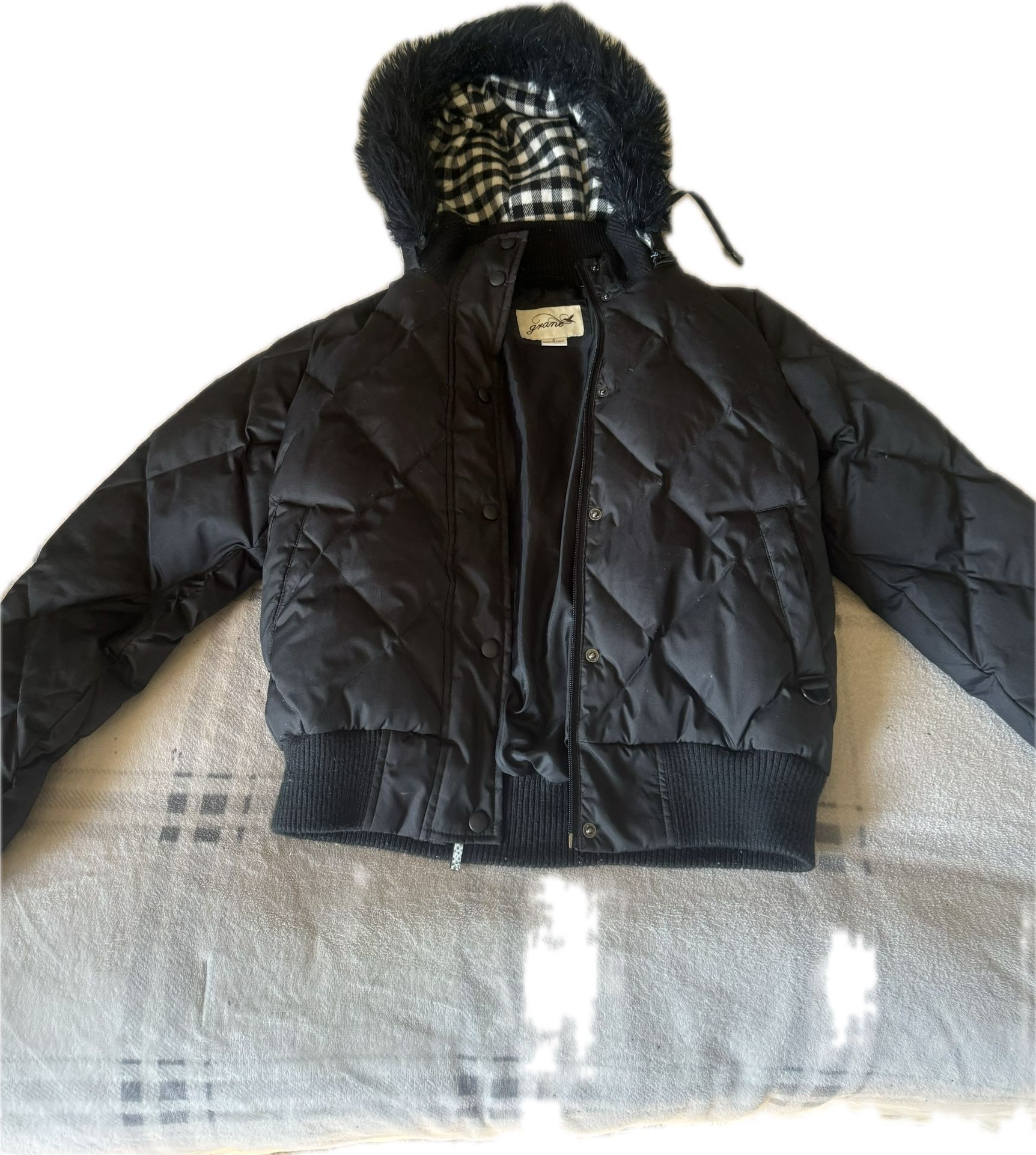 Beautiful puffy black winter jacket