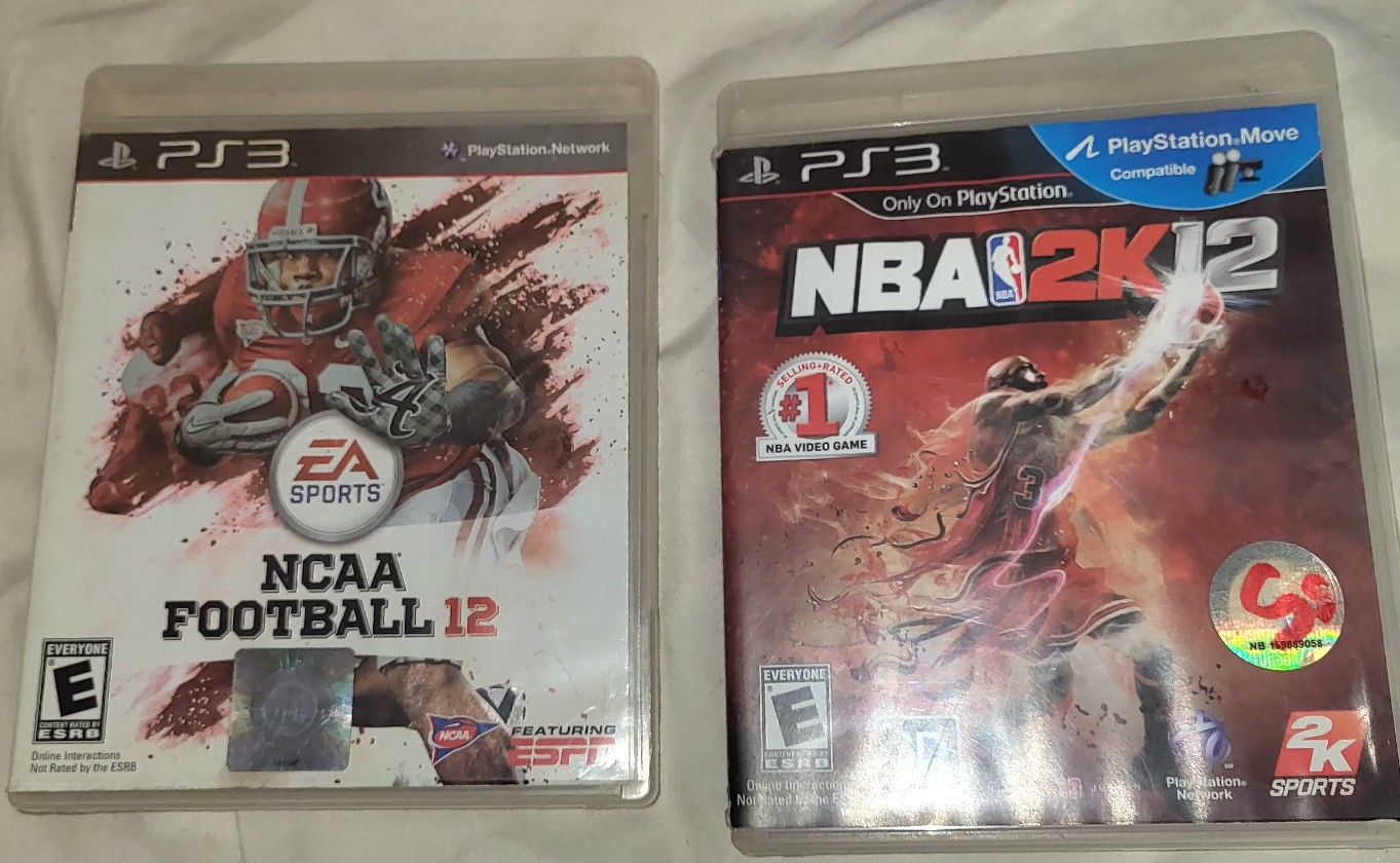 PS3 NCAA FOOTBALL 12 & NBA2K12