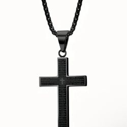 Black cross With religious words
