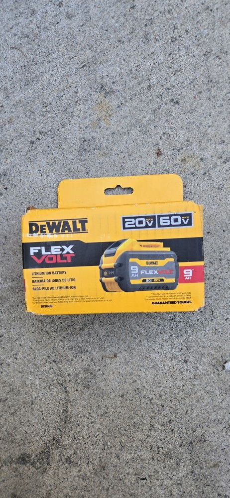 Dewalt 60v Flexvolt Battery 9.0 Ah Brand New