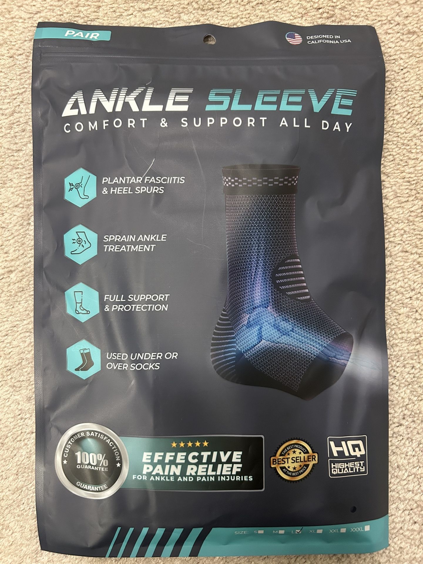 New/Never Opened - Modvel ankle sleeve - Size L (see last picture)