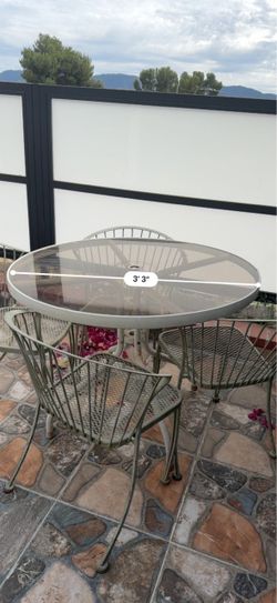 Patio table and 4 chairs