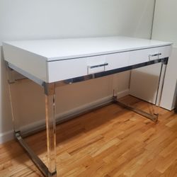 White Glossy Desk  / Vanity 