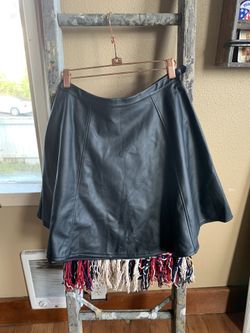 Leather Skater Skirt
