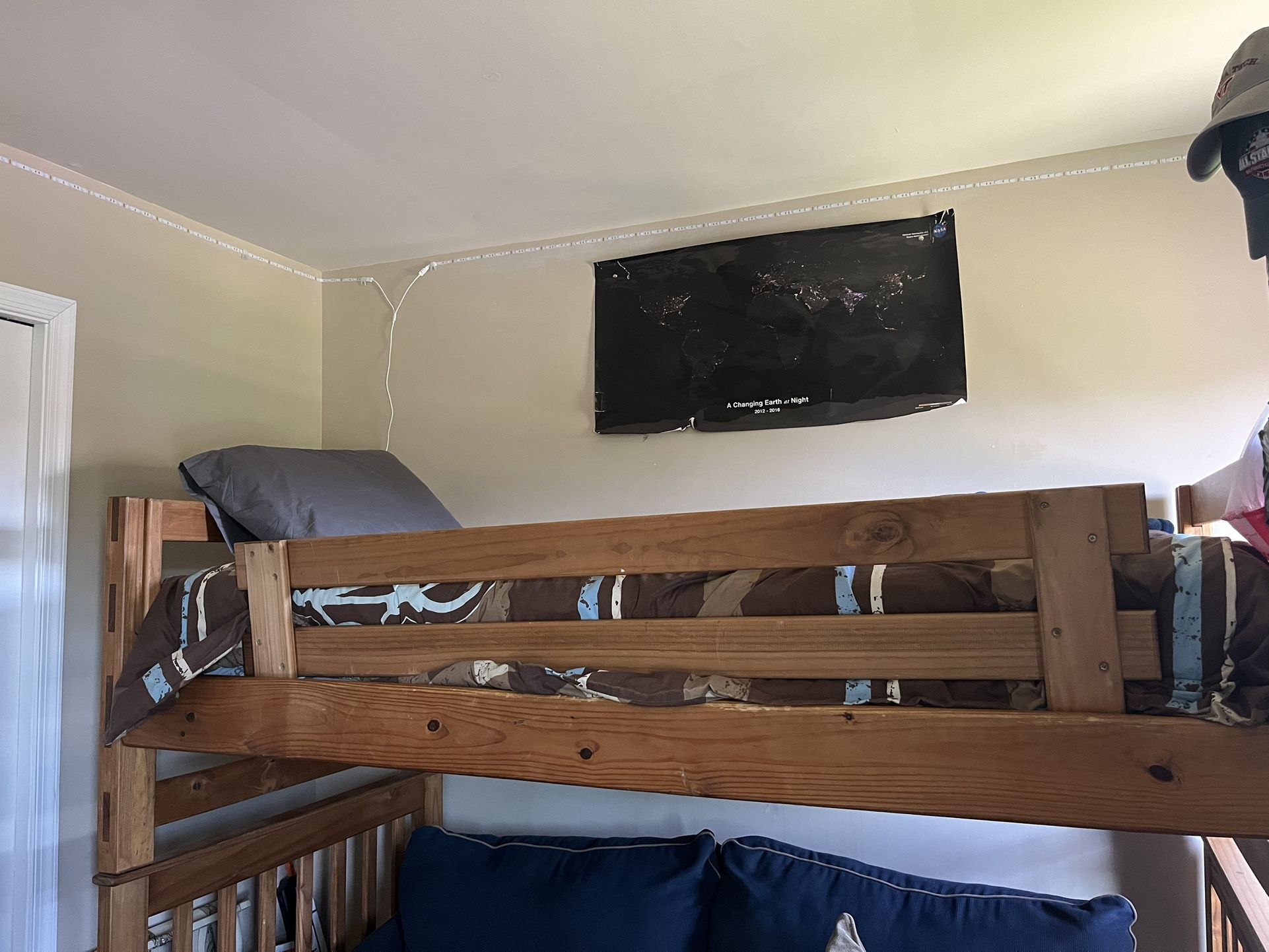 Twin Bunk Beds - All Wood! Very Sturdy And Can Easily Be Painted Or Stay Natural