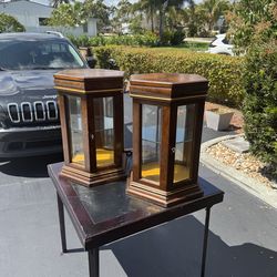 Vintage Lighted Display  Cabinets