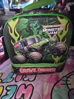 Monster Jam trucks lunch bag