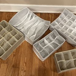 Lot of 5  Storage Boxes/Ornament Storage