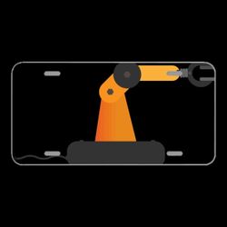 License Plate Novelty Car Front Industrial Robot Automation Robot