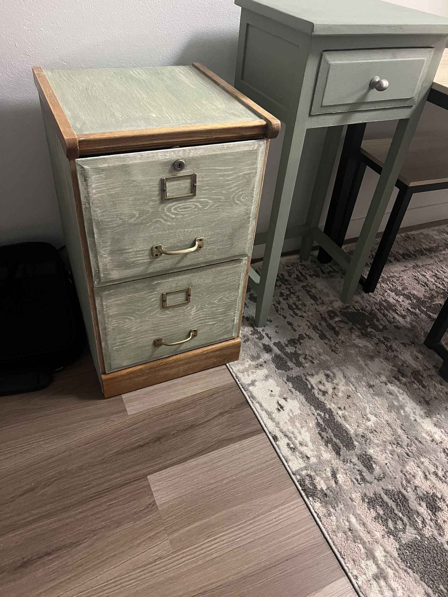 Wood File Cabinet -Antique