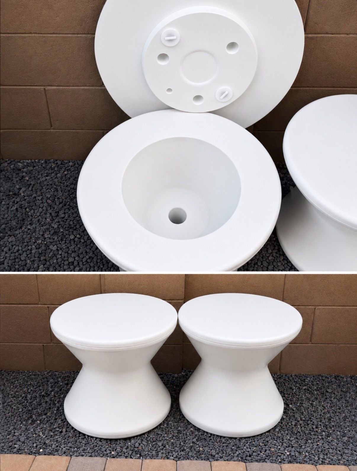 Ledge Lounger Signature Pool Side Tables (2 Available) โ White