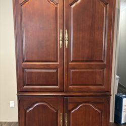 Cherry Wood Armoire 