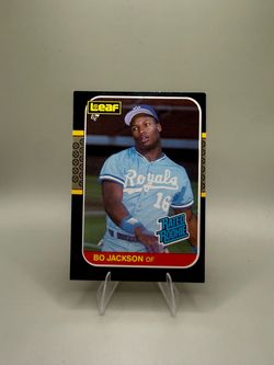 Leaf 1987 Leaf Bo Jackson #35 Rated Rookie Rookie Kansas City Royals Card