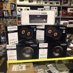 Infinity Kappa Sound Package With 5 Channel Alpha Hifonics Amp
