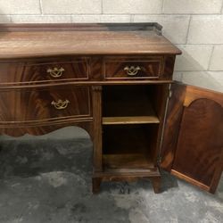 Antique Sideboard And Partners Desk