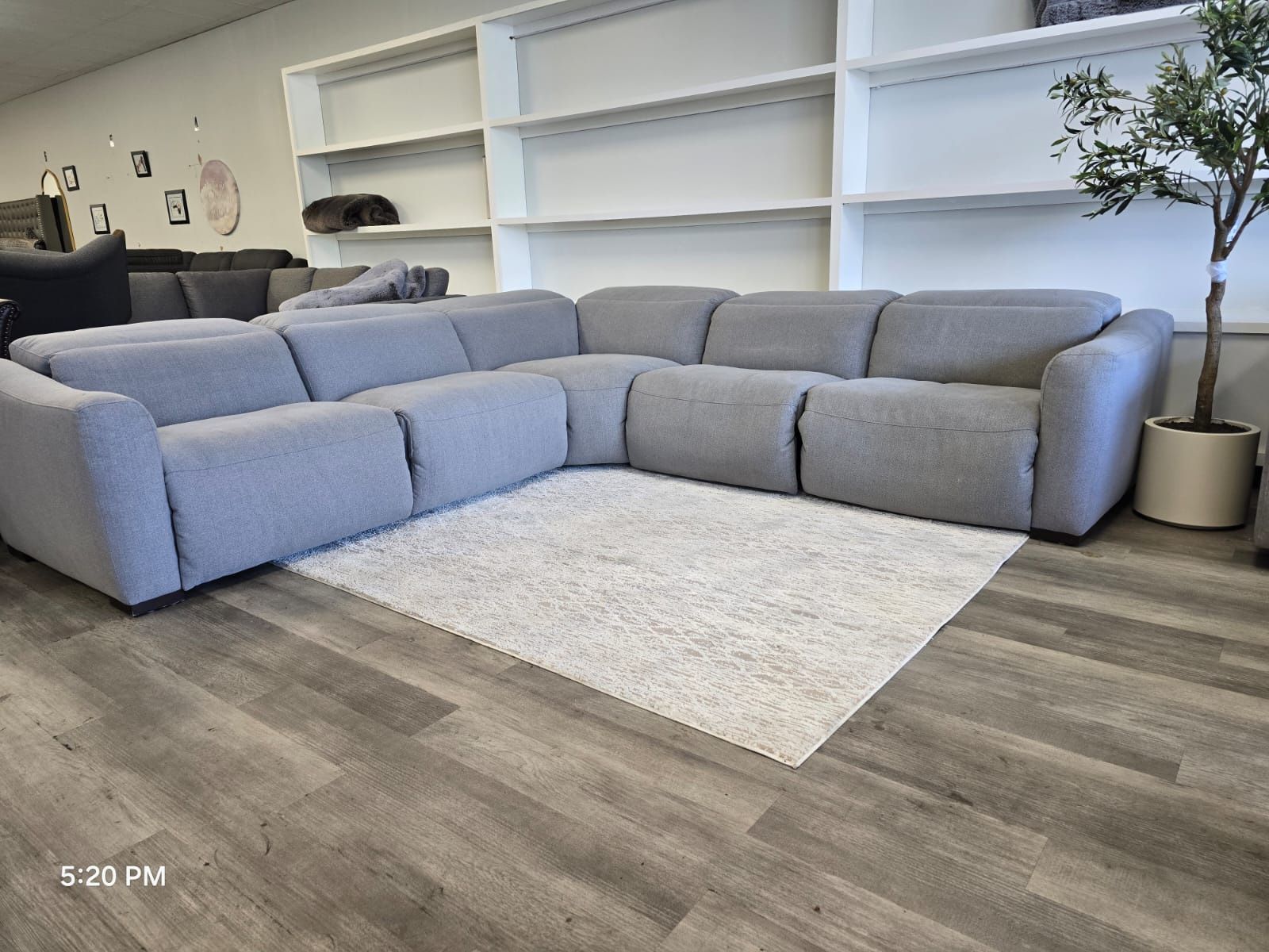 Comfortable Sectional With 3 Recliners