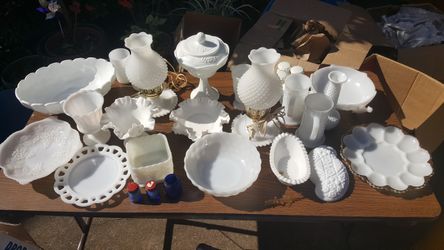 Milk glass items Make offer on all