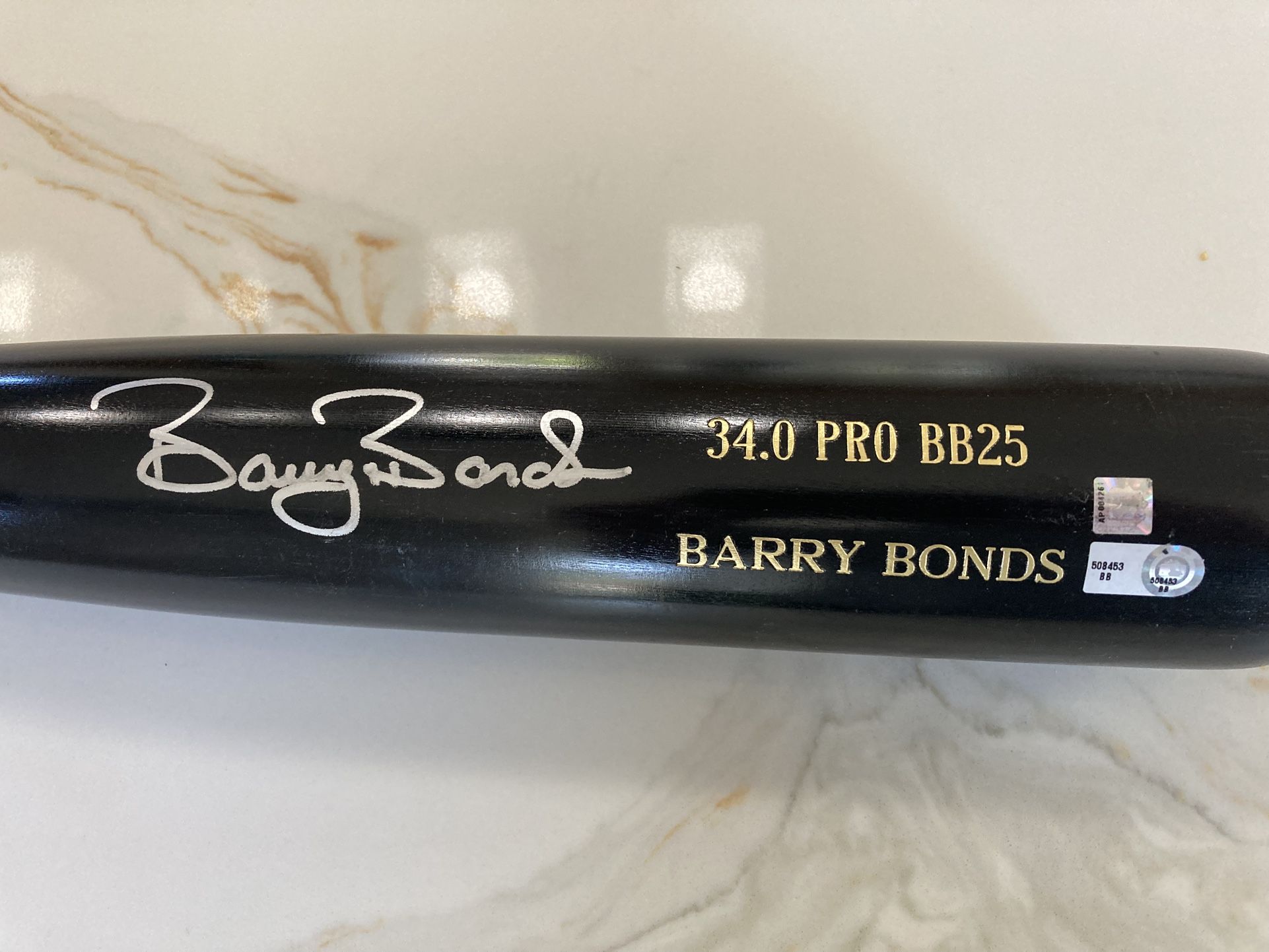Barry Bonds autograph Bat