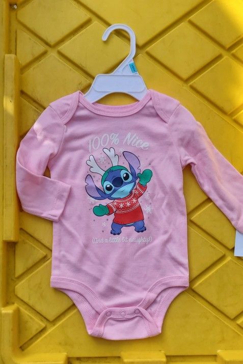 New Christmas Lilo & Stitch. Size 6m & 18m