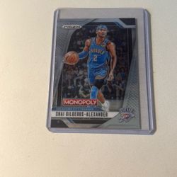 Shai Gilgeous Alexander Basketball Monopoly Card 2025 NBA Finals Winner 
