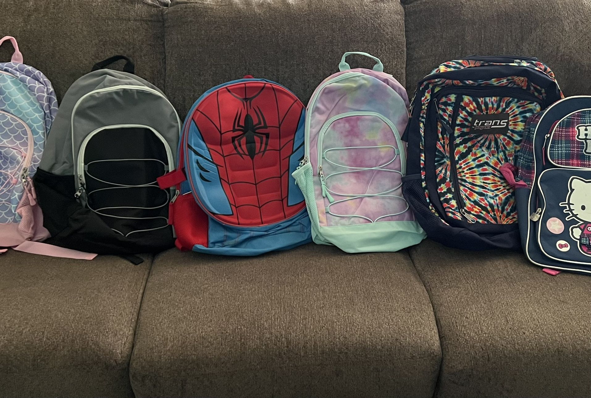 Kids Girls Boys Backpacks Hello Kitty Spider-Man