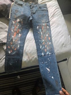 painted jeans size 33