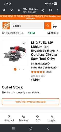 Milwaukee Fuel m12 circular saw 2530-20