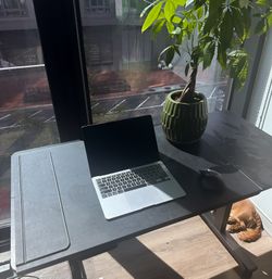 Black Desk Mat Pad