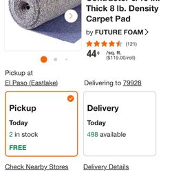 Contractor 5/16 in. Thick 8 Ib. Density Carpet Pad by FUTURE FOAM