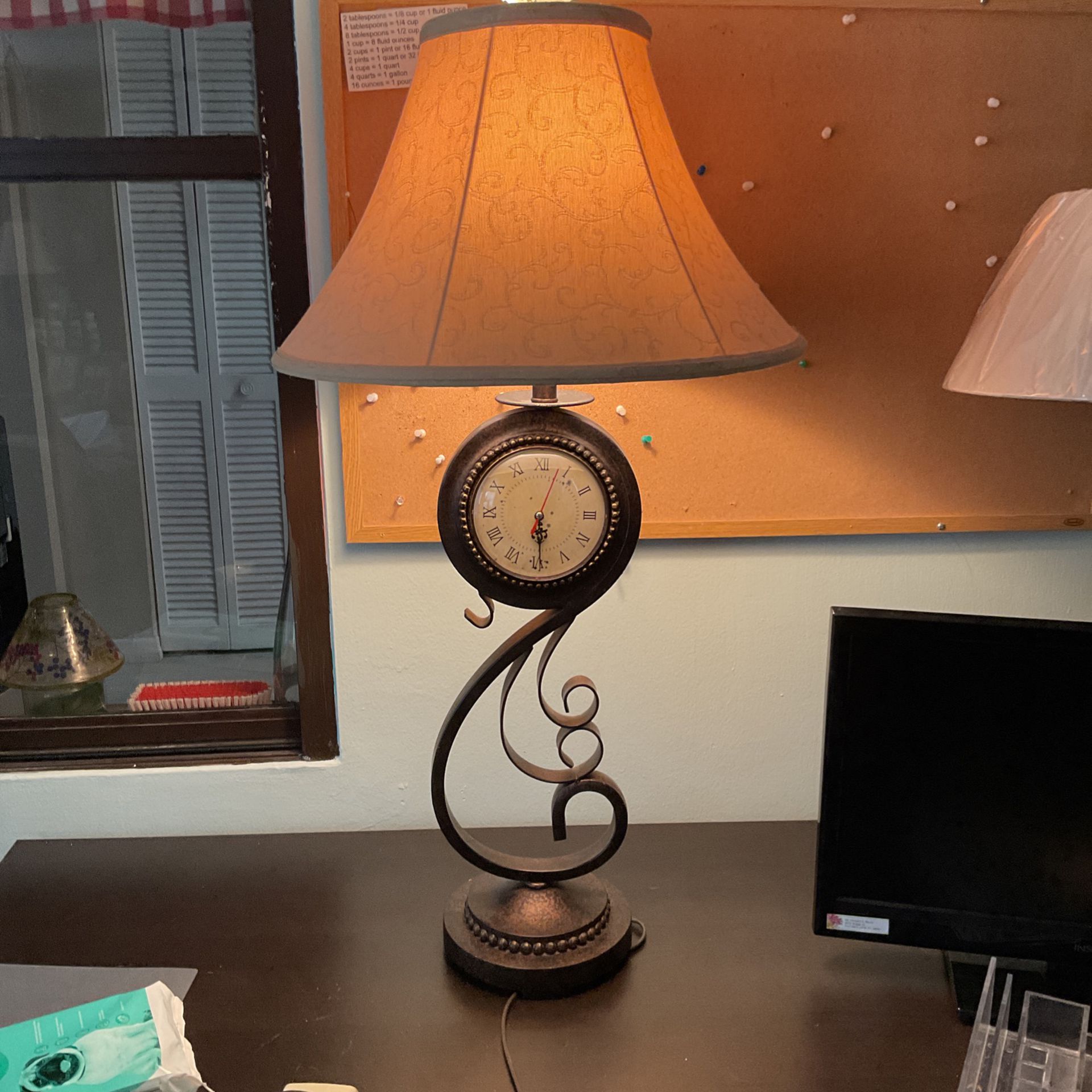 Lamp With Clock