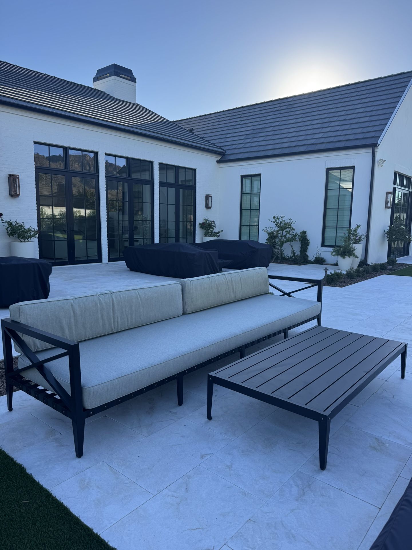 Restoration Hardware 10’ Sofa - Coffee Table - Ottoman