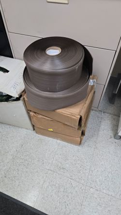 Brown vinyl baseboards  rolls 6" x 120'
