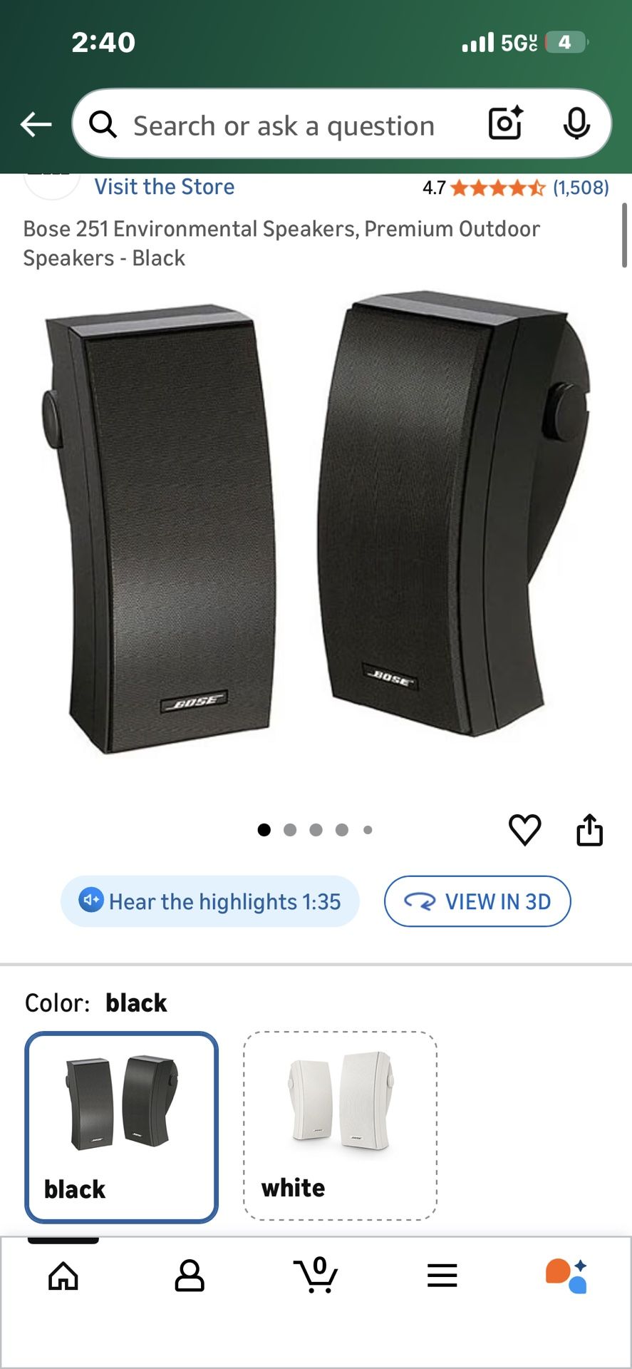 Bosé Exterior Speaker