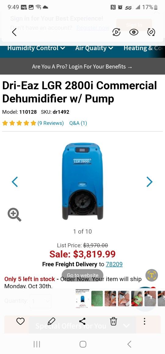 Dehumidifier 