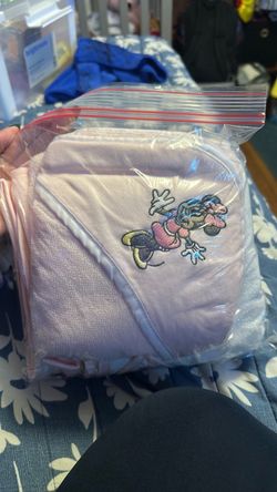 Minnie Mouse Embroidered Baby Hooded Towel