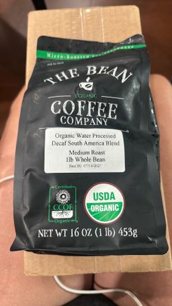 THE BEAN COFFEE COMPANY ORGANIC DECAF SOUTH AMERICA 16oz