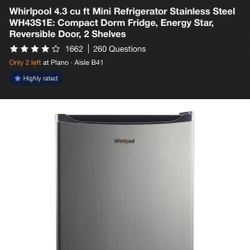 Compact Refrigerator 4.3 Cu