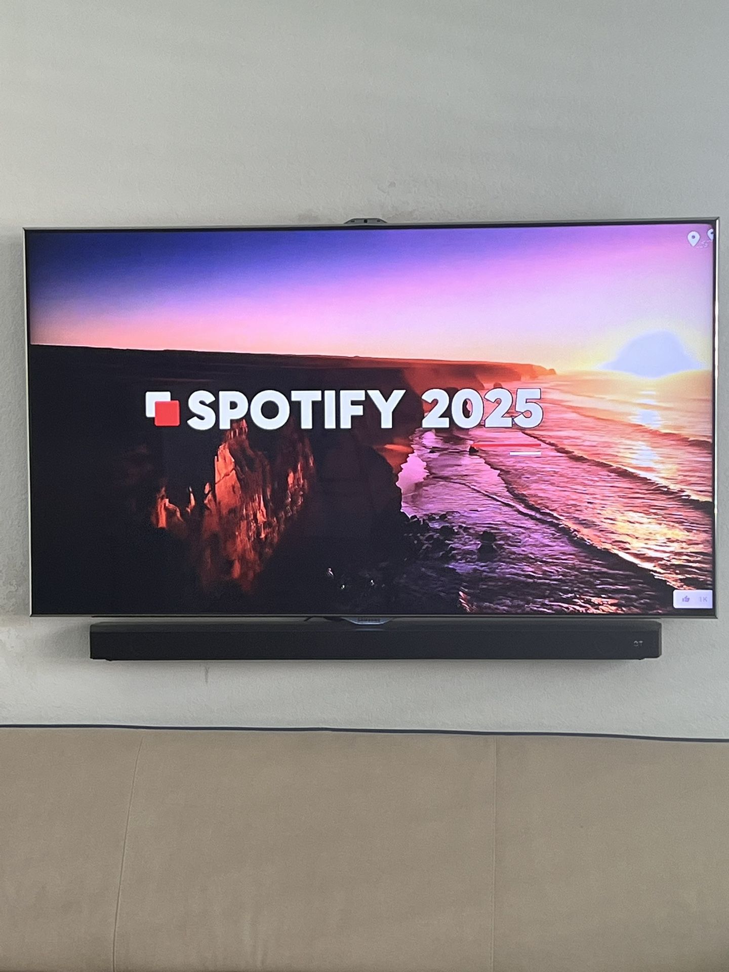 Tv Samsung 55” , Samsung Sound Bar And Tv Base